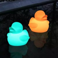 LED kačka plastová 23x29cm s RGB farbami plávajúca + krytie IP65 a diaľkový ovládač