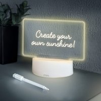 Tabuľa na odkazy LED –  tabuľka na písanie správ + pero + podsvietenie