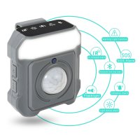 Mini osobný alarm so sirénou 130 dB a pohybovým senzorom – smart bezpečnostné zariadenie 7v1
