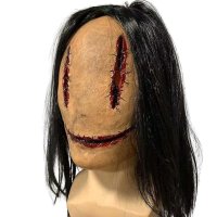 Maska na tvár strašidelná žena – hororová halloweenska maska pre dospelých aj deti