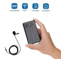 Mini registratore audio WiFi - intercettazioni con trasmissione audio LIVE tramite APP + microfono