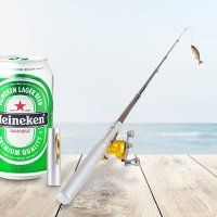 Rybárska udica v tvare pera miniatúrna - Vrecková teleskopická udica na ryby 1m