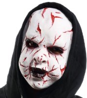 Maska na tvár rozrezaná baby – hororová maska na Halloween a karneval