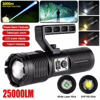 LED baterka so ZOOMOM UItra silná – 3000m dosvit + 8800 mAh batéria + USB nabijatelna + 5 režimov