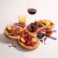 Podnos servírovací drevený – doska servírovacia penis s 3 priehradkami