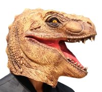 Maska na tvár a hlavu dinosaurus T-Rex – silikónová maska dinosaura na Halloween