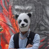 Maska panda na tvár silikónová – panda maska na hlavu na Halloween a karneval