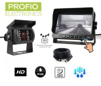 Cúvací kamerový set so zadnou DEFROST HD kamerou s ohrevom do -40 °C + 18 IR LED + 7" monitor