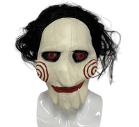 Maska na tvár Jigsaw – hororová maska na Halloween párty pre dospelých aj deti
