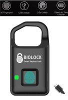 Inteligentný zámok na odtlačok prsta – vodotesný biometrický dverový zámok + USB nabíjanie