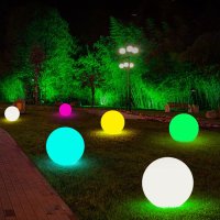 Solarna gula do zahrady 40cm - IP44 lampa s 8 LED farbami a 1200 mAh Liion + solárny panel
