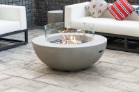 Venkovní plynové ohniště stylové na propan butan - FÉNIX 106x40 cm světle šedý