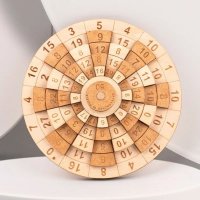 Hlavolam drevený 3D – matematická skladačka s číslami
