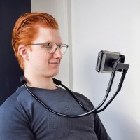 Držiak na mobil závesný 3v1 –  držiak na smartfón flexibilný na krk otočný o 360°