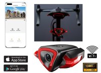 Zadná kamera na bicykel FULL HD + WiFi priamy prenos do smartfónu (iOS / Android) + LED signalizácia