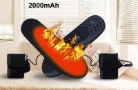 Elektrické termo vyhrievané vložky do topánok vo veľkosti EUR 36–46 s batériou 2000 mAh
