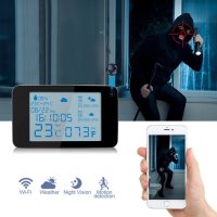 Часовник камера FULL HD + IR LED + WIFI с Метео станция