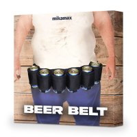Pivný opasok na 6 plechoviek –  Opasok na pivo + držiak pre 6 plechoviek