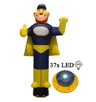 Nafukovacia reklama (panák či fugurína s mávajúcou rukou) výška 3m s LED - Super Hero
