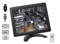 CCTV LCD monitor 8" s BNC, HDMI, VGA, AV, USB + reproduktory a dálkové ovládání