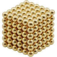 Kuličky z neodymu proti stresu - magnetické kuličky ve zlaté barvě 5 mm - 216 kuliček