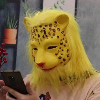 Leopard maska na tvár zo silikónu - leopard maska pre deti aj dospelých na Halloween