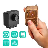 Telecamera a bottone con audio - telecamera spia nascosta FULL HD + telecomando