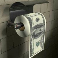 Toaletný papier 100 dolárov – rolka so vzorom bankoviek 100$