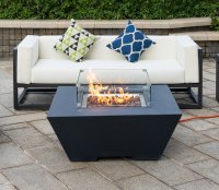 Čtvercové betonové ohniště na terasu plynové - KANASTAS 102x102 cm