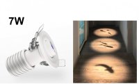 Proiettore LED GOBO integrato 7W - riflettore logo fino a 3M per interni