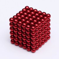 Kuličky magnetické dětské červené - kuličky pro děti z magnetu 216 ks - 5 mm
