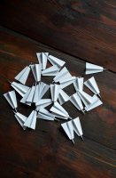 30 ks push pins letadélka – označovače míst na nástěnnou mapu ve tvaru letadélek