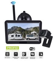 Kamerový set bezdrôtový do vozidla – 5" displej + kompaktná zadná HD kamera (IP68)