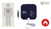 USB vyhrievaná podložka 20x20 cm – elektrická semišová podložka s ohrevom do 50 °C