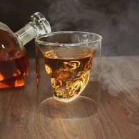Poháre v tvare lebky na whiskey – Poháre whisky lebka krištáľové