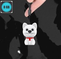 Mini registratore vocale in portachiavi - Cane + memoria 8GB + cuffie
