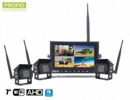 Trådløst ryggekamera HD 3x med skjerm 7" HD - Backup sett