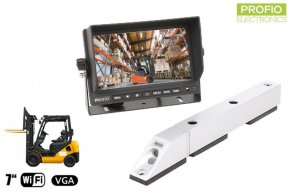 Forklift camera system wireless - WiFi camera + 7" monitor + 5200 mAh battery