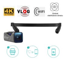 Handsfree 4K FULL HD WiFi sportovní vloge kamera na hlavu