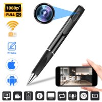 Wifi pen camera P2P (iOS/Android) transmissão ao vivo com FULL HD + suporte micro sd 128GB