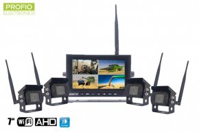 Telecamera posteriore wireless HD 4x con monitor 7" HD - Set di backup