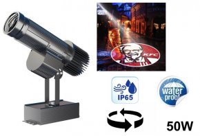 GOBO LED projector 50W logo projection up to 10M - rotatable and waterproof