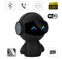 Haut-parleur sans fil Bluetooth + caméra HD WiFi + 16 Go de mém