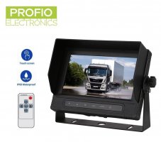 7" monitor with IP68 waterproof + 4 inputs for VGA cameras + remote control