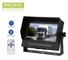 7-Zoll-Monitor mit IP68-Wasserdichtigkeit + 4 Eingänge für VGA-Kameras + Fernbedienung