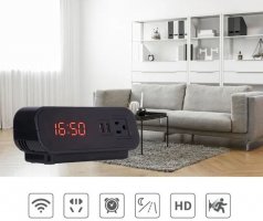 WiFi Digital alarm clock with FULL HD camera + 2x USB port