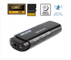 Chave USB da câmera oculta FULL HD + detecção de movimento com LED IR