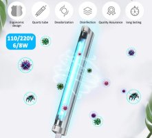 UV disinfection lamp 8W with ozone sterilization - 30 cm