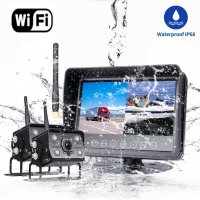AHD vedenpitävä WiFi-setti - 7" LCD-näyttö + 2x kamera