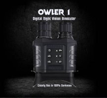 OWLER1 - Binocolo zoom 4x con fotocamera + visione notturna 500m
